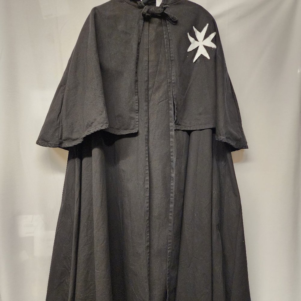 Medieval Templar Knight Cloak Hospitaller Hooded Robe
